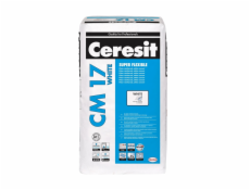 CERESIT Bílé vysoce elastické lepidlo CM17 WHITE na obklady a dlažby, 25 kg