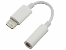 PREMIUMCORD Apple Lightning audio redukční kabel na 3.5 mm stereo jack/female, bílý