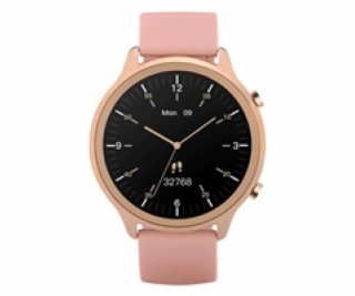 Garett Smartwatch Veronica zlatá, růžový řemínek