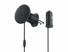 Baseus Magnetický držiak do ventilačnej mriežky s nabíjačkou USB-C 15W+25W čierny