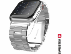 Swissten řemínek pro apple watch kovový 42 / 44 / 45 / 49 mm stříbrný