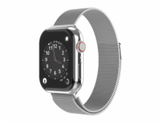 Swissten řemínek pro apple watch milánský tah 42 / 44 / 45 / 49 mm stříbrný