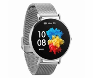 Smartwatch Garett Verona stříbrná, ocel