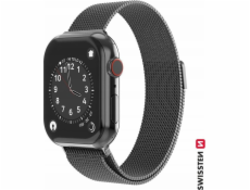 Swissten řemínek pro apple watch milánský tah 42 / 44 / 45 / 49 mm černý