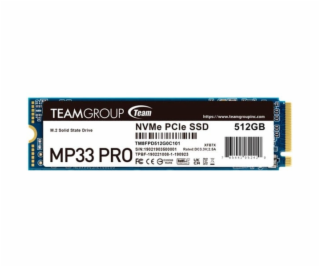 TEAMGROUP MP33 Pro 512GB PCIe Gen3 x4 NVMe M.2 SSD 2100/1...