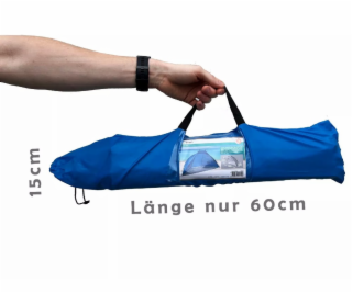 Plážový přístřešek skládcí UV50+ 270 x 120 x 120 modrá KO...