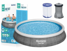 Bestway Nafukovací bazén Fast Set, modrý, 7340 l, 396 x 84 cm
