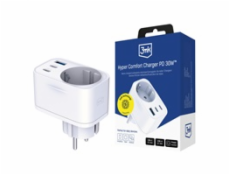 3MK Nabíječka Hyper Comfort 30W 1xUSB-A 2xUSB-C 1xSchuko PD QC3.0 bílá