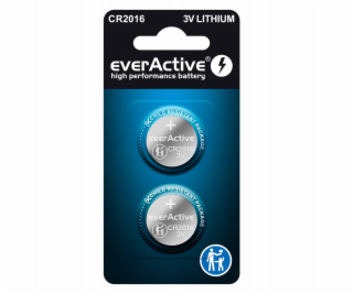 Mini lithiová baterie everActive CR2016- blistr 2 ks.