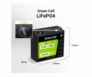 Green Cell LFPGC12V20AH baterie do UPS Lithium-železo-fos...