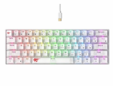 Havit KB903L - herní klávesnice (průhledná bílá)