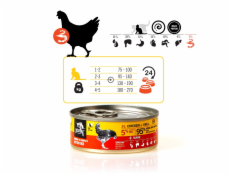 3COTY Chicken with krill For kittens - mokré krmivo pro kočky - 80g