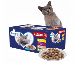 PREVITAL Mega Box Veal, salmon, liver, chicken - mokré kr...