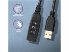 AXAGON Aktivní prodlužovací/zesilovací kabel ADR-207 USB 2.0 AM -> AF 7,5 m