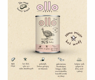 OLLO Puppy Pure Krůtí - mokré krmivo pro psy - 850 g