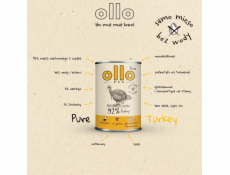 OLLO Pure Turkey - vlhké krmivo pro psy - 850g