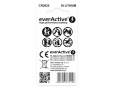Mini lithiová baterie everActive CR2025 - blistr 2 ks.