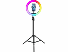 Techonic LED Ring Stream kruhové světlo FULL COLOR 12 palců s držákem na telefon + stativ