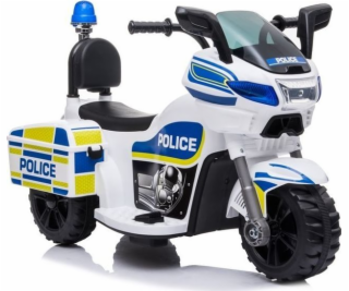 Lean Cars Štíhlá auta Bateriová motorka Police TR1912 bílá