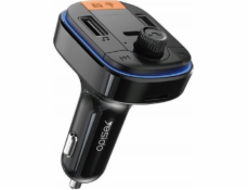 Yesido bluetooth adaptér yesido BT5.0 - FM vysílač Y45 43W LED USB-2xA+C + MicroSD, ČERNÁ / ČERNÁ