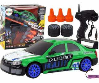 LeanToys Sportovní auto na dálkové ovládání R/C 1:24 Zele...