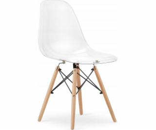 Leobert Židle OSAKA průhledná / přírodní nohy x 2