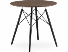 Leobert Konferenční stolek moderní skandinávský hnědý kulatý 80 cm