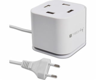 Techly Nabíječka CUB496 4x USB-A 2,4 A (102963)