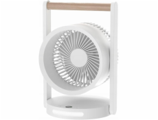 LTC STOLNÍ VENTILÁTOR S DŘEVĚNOU RUKOJEŤÍ, REGULACE RYCHLOSTI, S NOČNÍ LAMPOU, DISPLEJEM, INDIKÁTOREM NABÍJENÍ, NABÍJENÍM PŘES USB-C, 10 W, 3600 mAh, 6,4