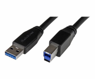 StarTech Kabel USB-A na USB-B 5m černý (USB3SAB5M)
