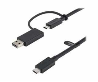 StarTech Kabel USB-A + USB-C - USB-C 1m černý (USBCCADP)