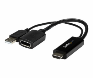 StarTech AV adaptér HDMI - DisplayPort + USB-A černý (HD2DP)
