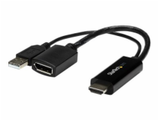 StarTech AV adaptér HDMI - DisplayPort + USB-A černý (HD2DP)