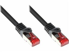 Good Connections Patch kabel RNS s ochranou proti nasezení, kat. 6, S/FTP, PiMF, PVC, 250 MHz, černý, 0,5 m, Good Connections (8060-005S)