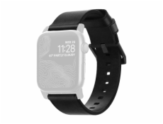 Nomad kožený řemínek pro Apple Watch 44-49mm - Modern Black/Black Hardware