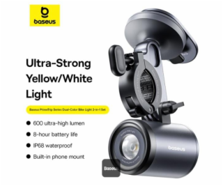Magnetický držák na kolo Baseus PrimeTrip 2v1 s LED světlem