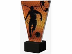 Victoria Sport Viktoria Sport Monochromatická skleněná trofej na mramorovém podstavci - FOTBAL FOOTBALLER