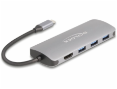 Delock 7portový USB Hub 10 Gbps a 4K HDMI výstup s podporou USB Type-C a PD 3.0 90 Wattů