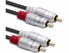 QOLTEC 52336 Cable 2xRCA male 2x RCA male 1m Black