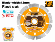 Ingco DMD011251 Kotouč řezný, diamantový, suché řezání 125x1