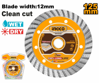 Ingco DMD031251 Kotouč řezný, diamantový lamelový 125x1