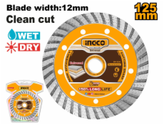 Ingco DMD031251 Kotouč řezný, diamantový lamelový 125x1