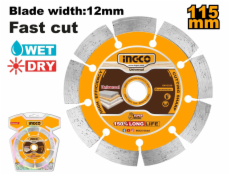 Ingco DMD0111513 Kotouč řezný, diamantový, suché řezání 115x1