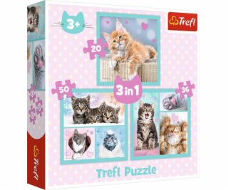 Trefl 3v1 Puzzle Roztomilá zvířátka
