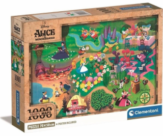Clementoni Puzzle 1000 dílků Kompaktní Disney Maps Alice