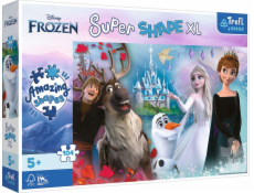 Trefl Puzzle 104 dílků XL Super Shape Ve světě Anny a Elsy je to zábava, Ledové království