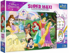 Trefl Puzzle 24 dílků SUPER MAXI Šťastné princezny, Disney princezny