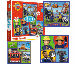 Trefl Puzzle 3v1 Hasič Sam Day