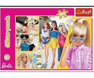 Trefl Puzzle 100 dílků Třpytivé třpytky Barbie