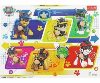 Trefl Drewno Dřevěné puzzle Paw Patrol, 8 dílků, střední ...